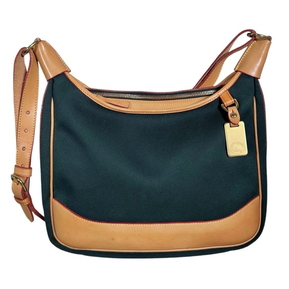 DOONEY & BOURKE Vintage Canvas Leather Trim Shoulder Purse
